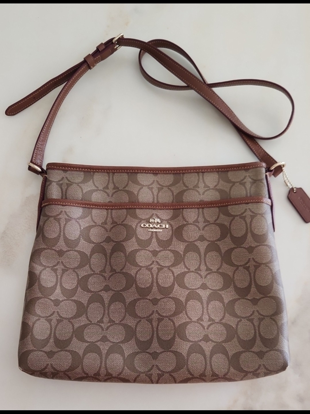 Coach Brown Signature Crossbody with Gold Hardware - Picture 11 of 11